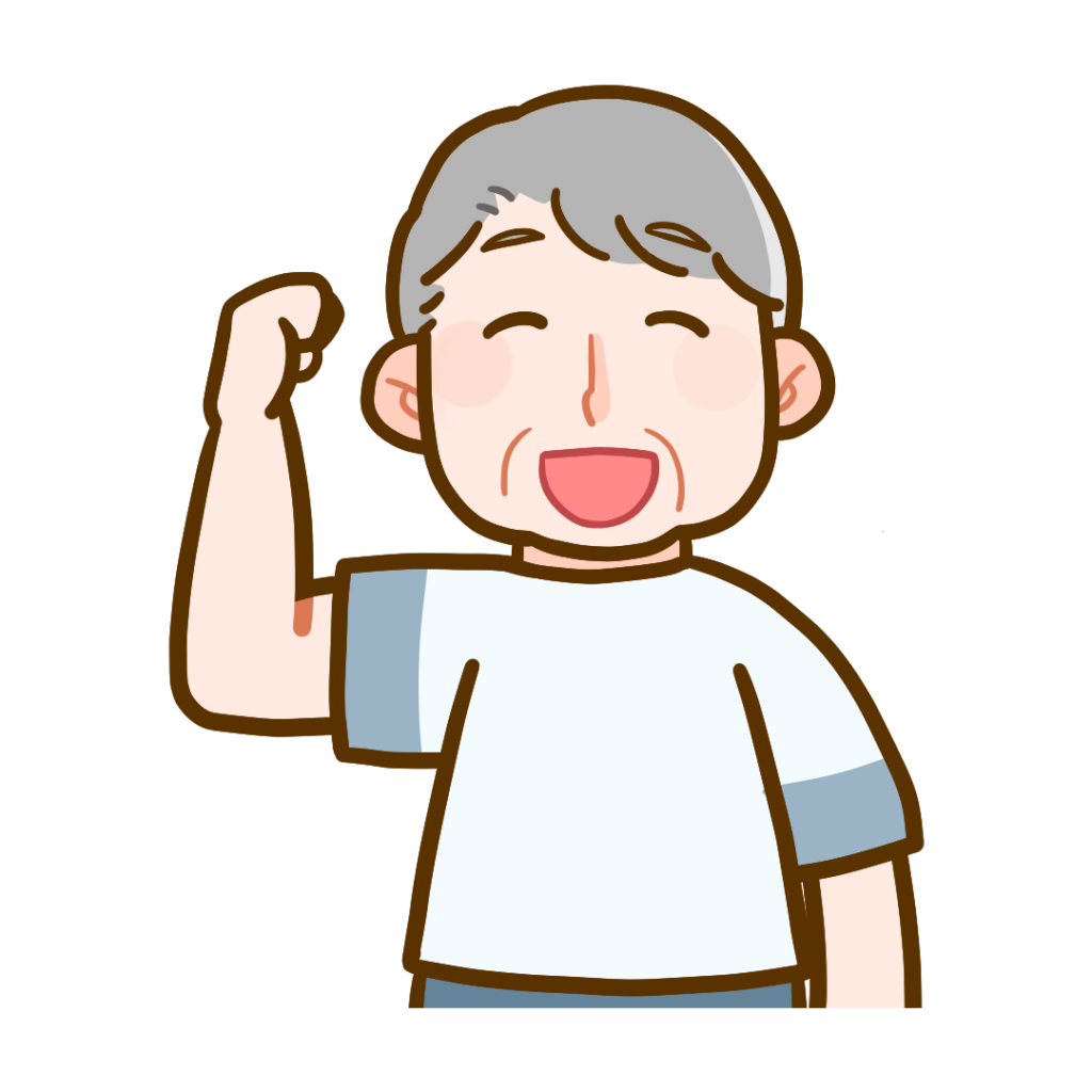 元気なシニア　男性